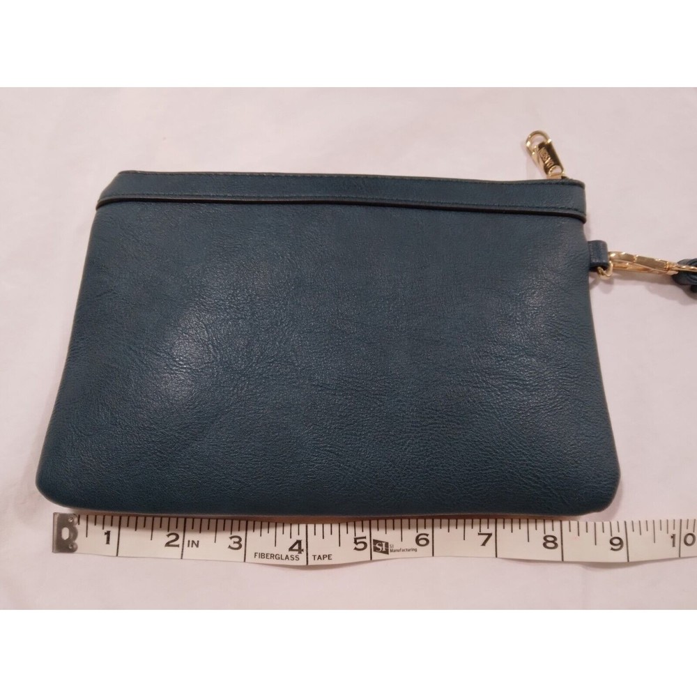 Dasein Handbag Large Satchel Shoulder Bag Purse with Matching Wristlet Teal - Picture 11 of 16